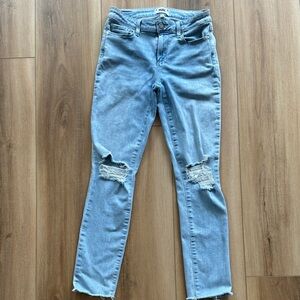 PAIGE Skyline Ankle Peg Ripped Skinny Jeans